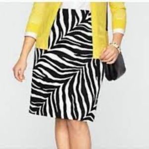 Talbots - zebra skirt NWT